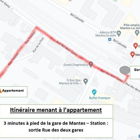 Appartement F2 De Haut Standing En Hypercentre Avec Jardin Prive A 270 M De La Gare De Mantes ! Exterior foto